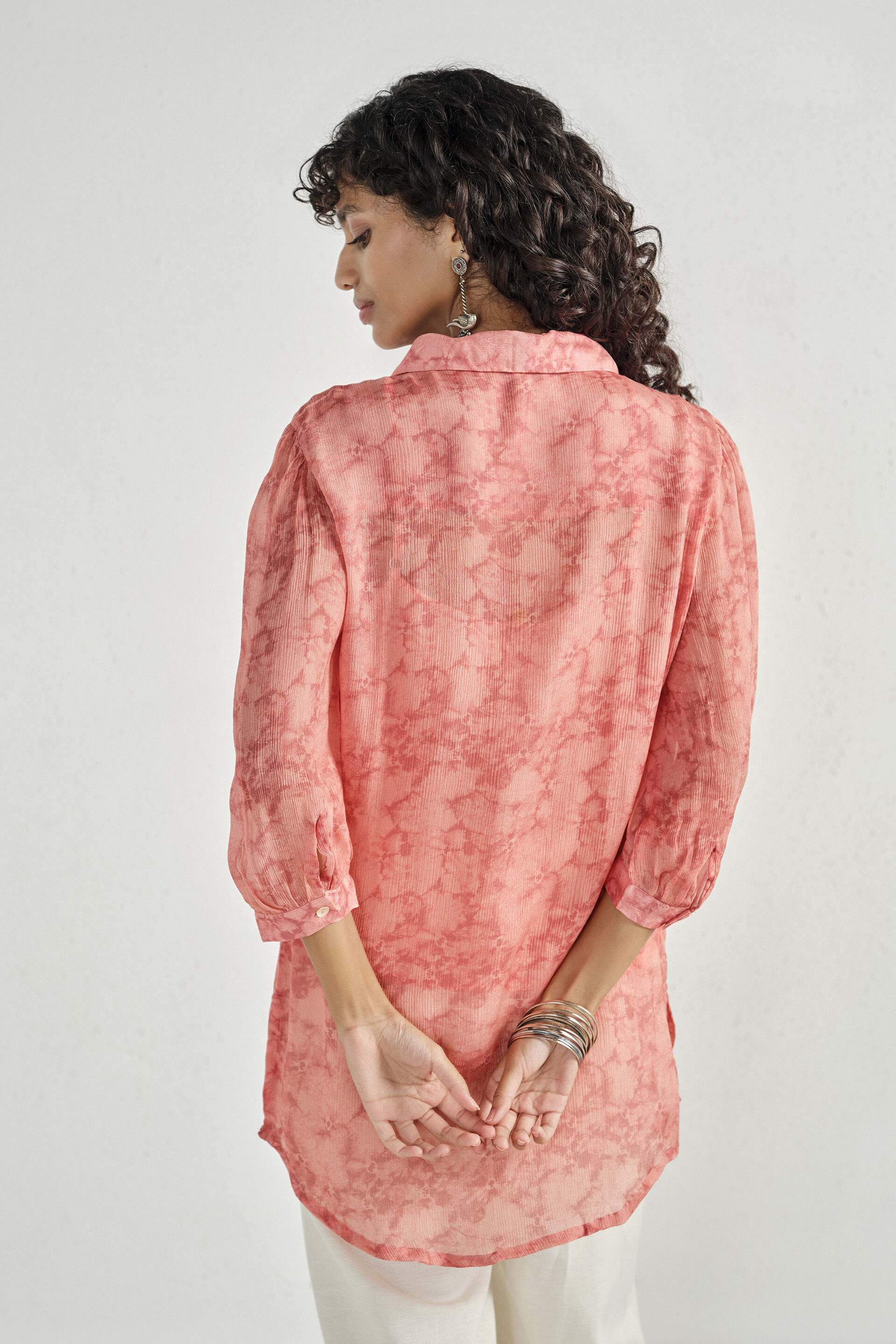 Tanvika Pink Shirt Tunic, Pink, image 5